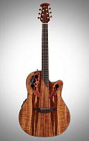 OVATION CE44P-FKOA Celebrity Elite Plus Mid Cutaway Natural Figured Koa электроакустическая гитара