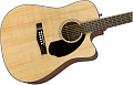 FENDER CD-60SCE Dread Nat WN электроакустическая гитара, цвет натуральный
