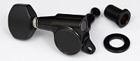 Gotoh SG381-MG-T-07-B-(R6) колки локовые, ручной зажим, 6 в линию реверс, цвет черный, schaller style