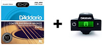 D'ADDARIO EXP16-CT15  комплект: струны D'ADDARIO  EXP16 + тюнер PLANET WAVES PW-CT-15