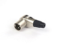 AuraSonics X3MR кабельный угловой 3-контактный разъем XLR male, посеребренные контакты, никель