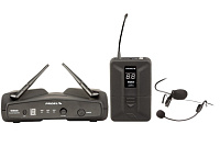 Proel WM600M 863-865 Двухантенная головная радиосистема  UHF 863~865 Mhz, ON/OFF переключатель, 50Hz-15KHz, выход  1/4" Jack, блок питания  в комплекте.