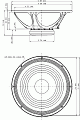 EighteenSound 15W500/8 - 15" динамик НЧ 8 Ом 350 Вт AES 100 5dB 50...4500 Гц