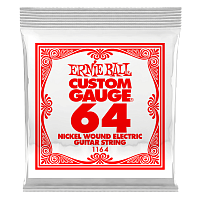 ERNIE BALL 1164 Nickel Wound .064  Струна одиночная для электрогитары Эрни Болл
