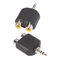 Adam Hall 7550  переходник 2 x RCA (F) - mini-jack stereo (M)