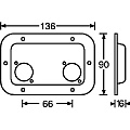 Adam Hall 8708BLK  Панель для монтажа двух разъемов XLR, цвет черный