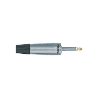 Proel S450 разъём 1/4" TRS моно, "Mini-Jumbo" медный наконечник, никелированный латунный корпус, выход PVC