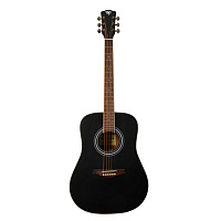 ROCKDALE Aurora D6 BK Satin акустическая гитара, дредноут, цвет черный, сатиновое покрытие