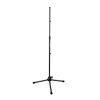 OnStage MS9700B+ микрофонная стойка прямая, тренога, регулируемая высота, усиленная, черная