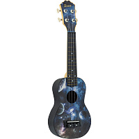 TERRIS PLUS-70 SPACE   укулеле сопрано, рисунок космос, пластик