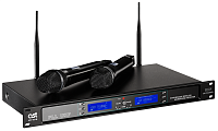 Art System AST-921M двухканальная беспроводная микрофонная система с двумя кардиоидными ручными передатчиками и одним двухканальным приёмником караоке-систем Art System.