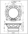 SICA Z002410С 5H1CS НЧ/СЧ динамик 5", 60 Вт (AES), 8 Ом, феррит, полипропилен  