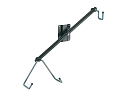 K&M 16295-000-55 настенный держатель для электрогитары с держателем грифа, 69x22х5,5 см, сталь, чёрный