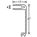 Adam Hall 6134  профиль алюминиевый (паз 4 мм), для крышки. Длина 4 м (цена за 1 м)