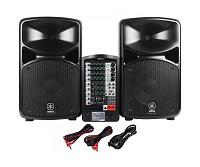 YAMAHA STAGEPAS600i2M  Акустический комплект 680 Вт с 10-канальным микшерным пультом и двумя микрофон