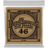 ERNIE BALL 1446 одиночная струна для акустической гитары Earthwood 80/20, калибр .046