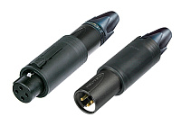 Neutrik NC3FM-C-B универсальный кабельный разъем XLR male-female, золоченые контакты,чёрный корпус