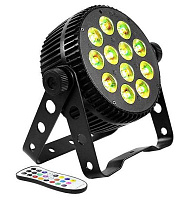 STAGE4 Q-PAR 12x10XWAU Светодиодный светильник сценических эффектов, LED PAR, со сменой цвета RGBWAU, источник света 6-в-1 12*10 Вт RGBWAU, DMX-512 6/10 кан., строб, диммер, Master-slave/Auto/Sound, мощность 128 Вт 