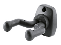 K&M 16250-000-55 универсальный настенный держатель для гитары, 80 x 60 x 116 мм, сталь, чёрный