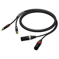 Procab PRA701/3 Аудиокабель 2х XLR 3-pin (вилка) – 2х RCA (вилка), гибкий, UltraFlex™, 3.0 м