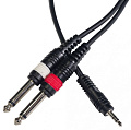ROCKDALE XC-002-1M готовый компонентный кабель, разъёмы stereo mini jack папа x 2 mono jack папа, длина 1 м