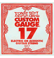 ERNIE BALL 1017 Plain Steel .017  Струна одиночная для акустической и электрогитары Эрни Болл