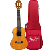 FLIGHT DIANA CE SOUNDWAVE  укулеле электроакустическая, концерт, массив кедра, орех, натур, чехол