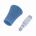 NUVO Straighten Your jSax Kit (White/Blue) прямая шейка и раструб для того, чтобы трансформировать jSax в прямой формат, цвет белый/голубой