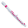 NUVO jFlute - White/Pink  флейта, цвет белый / розовый, в комплекте мундштук, колено ре, смазка, чехол, тряпочка для протирки, дополнительные клавиши