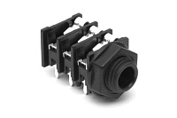 Amphenol ACJS-PHOP Панельный разъем Jack 1/4", пластик, стерео