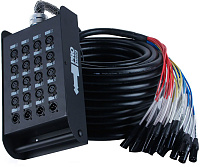 PROAUDIO MCS-1604-30ME  Мультикор со сценической коробкой: 16 входов, 4 выхода, разъемы XLR, 30 метров