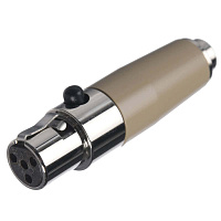 SAMSON AD200T адаптер Jack 2.5 мм - TA4F для миниатюрных головных микрофонов SAMSON SE50B (бежевый), совместим с передатчиками Shure