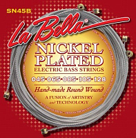 LA BELLA SN45B - струны для 5-ти струнной бас гитары - (045-065-085-105-128), сталь, обмотка никель