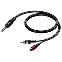 Procab CAB715/3 Аудиокабель джек 6.3 мм моно - 2 RCA "папа", длина 3 м