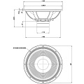 EighteenSound 21NLW9601/4  21" динамик с расширенным НЧ, 8 Ом, 1800 Вт AES, 98dB, 25 - 2000 Гц 