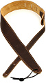 TAYLOR TL250-05 LEATHER STRAP, SUEDE BACK, 2.5” ремень для гитары, цвет тёмно-коричневый