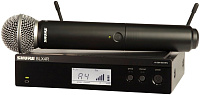 SHURE BLX24RE/SM58 M17 662-686 MHz радиосистема с ручным передатчиком SM58. Кронштейны для крепления в рэк в комплекте