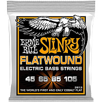 Ernie Ball 2813 струны для бас-гитары Hybrid Slinky Flatwound Bass (45-65-85-105)