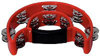 GEWA Jingle wreath Half moon 20 jingles Red Тамбурин полукруглый красный, пластик, 20 пар бубенцов