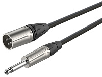 ROXTONE DMXJ250/10 Кабель микрофонный, D:6 мм, 2x0.22 кв.мм, XLR 3P male  6.3 мм mono Jack, длина 10 метров