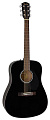 FENDER CD-60S Black WN акустическая гитара, цвет черный