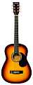 VESTON F-38/SB акустическая фолк гитара, липа/липа, цвет санберст, глянец