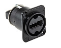 Neutrik NAHDMI-W-B Разъем проходной, HDMI 1.3 мама - HDMI 1.3 мама, установка на панель, D-тип, черный