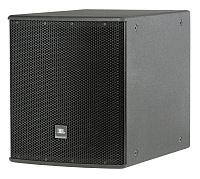 JBL ASB6115-WH компактный мощный сабвуфер, бас-рефлекс, 15" 2265H-1, 8Ом, AES program 1600Вт, 97дБ/1Вт/1м, 32-1000Гц, SPL max 129дБ