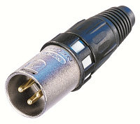 Neutrik NC3MXCC разъем XLR male для цифровых аудиосигналов (AES/EBU), обжим, для AES3