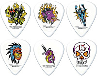 DUNLOP BL100P1.0 Alan Forbes Blackline Набор медиаторов с оригинальной графикой 1 мм (6 шт)