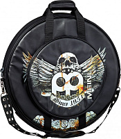MEINL MCB22-JB  чехол для тарелок 22", цвет черный с фирменным рисунком Meinl, внешний карман для тарелок до 16", ручка для переноски и лямка для ношения на плече
