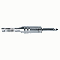 Proel S325 разъём 1/4" TRS моно, без шума при открытых контактах, позолоченные контакты, никелированный латунный корпус, пружина диаметром 7.3 мм