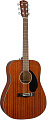 FENDER CD-60S DREAD ALL-MAH WN акустическая гитара, цвет натуральный