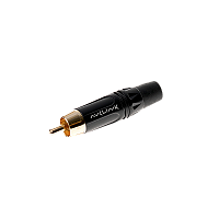 AVCLINK CPR-BL Кабельный разъем RCA, "папа", черный, позолоченные контакты